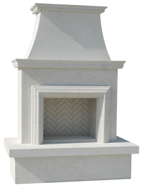 American Fyre Designs Contractor's Model with Moulding Outdoor Fireplace - angle view