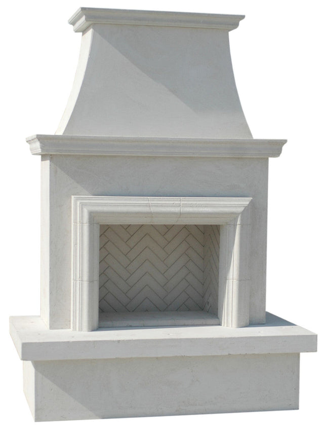 American Fyre Designs Contractor's Model with Moulding Outdoor Fireplace - angle view