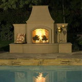 American Fyre Designs Grand Phoenix Outdoor Fireplace - poolside lifestyle
