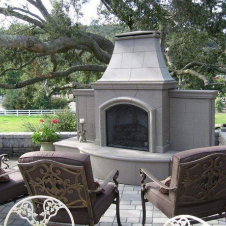 American Fyre Designs Grand Phoenix Outdoor Fireplace - Smoke finish