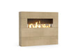American Fyre Designs Milan Tall Linear Fireplace - Cafe Blanco