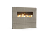 American Fyre Designs Milan Tall Linear Fireplace - Smoke