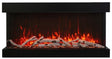 Amantii Tru-View Extra Tall Lumina 88" 3-Sided Electric Fireplace