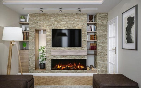 Amantii Tru-View Slim Lumina 72" 3-Sided Electric Fireplace