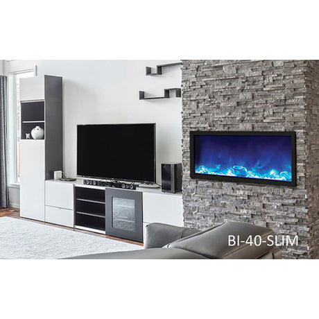 Amantii Panorama Slim Lumina 40" Indoor/Outdoor Electric Fireplace