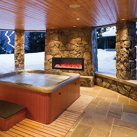 Amantii Panorama Slim Lumina 40" Indoor/Outdoor Electric Fireplace