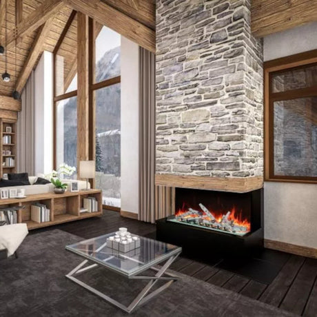 Amantii Tru-View Bespoke 45" Indoor/Outdoor 3-Sided Electric Fireplace