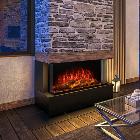 Amantii Tru-View Bespoke 45" Indoor/Outdoor 3-Sided Electric Fireplace