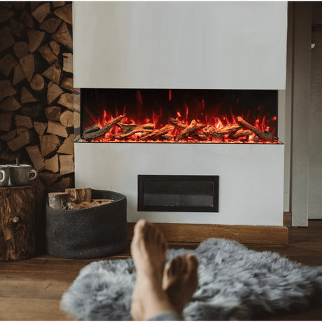 Amantii Tru-View Bespoke 55" Indoor/Outdoor 3-Sided Electric Fireplace