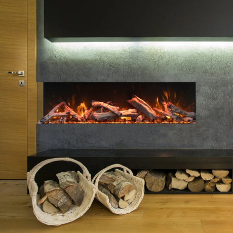 Amantii Tru-View Bespoke 55" Indoor/Outdoor 3-Sided Electric Fireplace