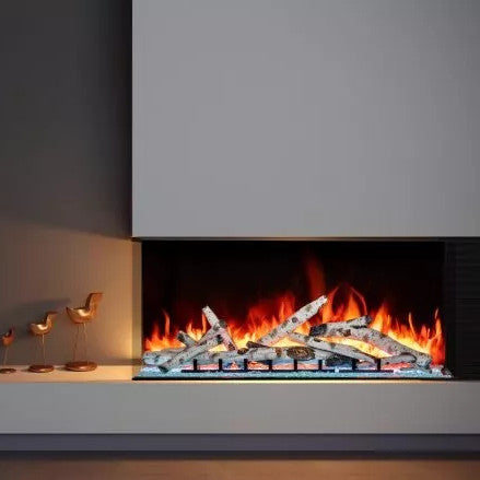 Amantii Tru-View Bespoke 55" Indoor/Outdoor 3-Sided Electric Fireplace