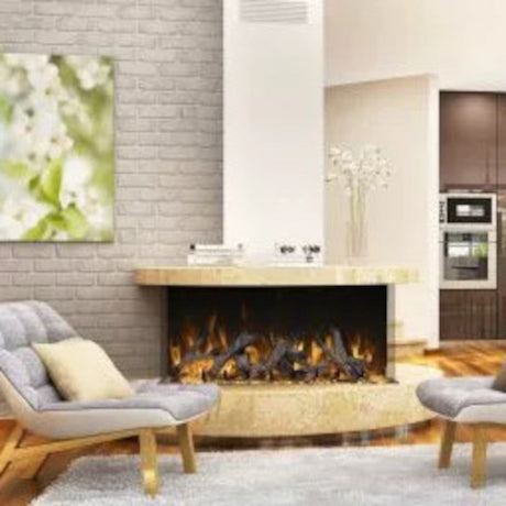 Amantii Tru-View Bespoke 65" Indoor/Outdoor 3-Sided Electric Fireplace