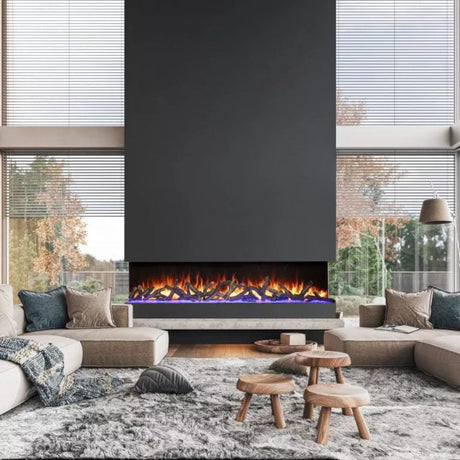 Amantii Tru-View Bespoke 75" Indoor/Outdoor 3-Sided Electric Fireplace