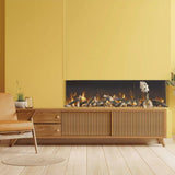 Amantii Tru-View Bespoke 85" Indoor/Outdoor 3-Sided Electric Fireplace