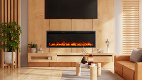 Napoleon Astound SlimMount 62 wall-hanging electric fireplace lifestyle