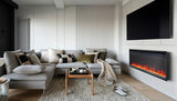 Napoleon Astound SlimMount 42 wall-hanging electric fireplace lifestyle
