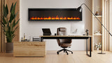 Napoleon Astound SlimMount 62 wall-hanging electric fireplace lifestyle
