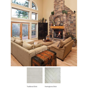 Majestic Biltmore 36 in a great room with traditional and herringbone brick options