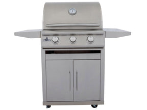 Blaze BCM 25-inch 3-burner freestanding gas grill on soft-close cart