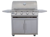 Blaze BCM 32-inch 4-burner freestanding gas grill on soft-close cart