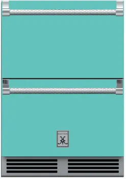 Hestan 24-Inch 5.2 Cu. Ft. Outdoor Rated Refrigerator and Freezer Drawer with Lock
