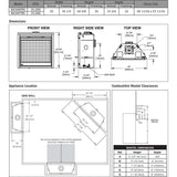 Napoleon Ascent X 36 dimensions diagram