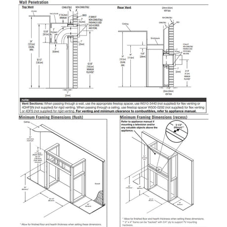 Napoleon Ascent X 36 technical drawing