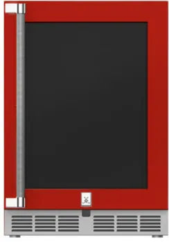 Hestan 24-Inch 5.0 Cu. Ft. Left Hinge Or Right Hinge Outdoor Rated Dual Zone Glass Door Refrigerator With Wine Storage