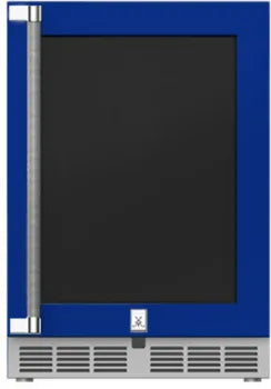 Hestan 24-Inch 5.0 Cu. Ft. Left Hinge Or Right Hinge Outdoor Rated Dual Zone Glass Door Refrigerator With Wine Storage