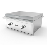 Wildfire Ranch Pro 30” 2 Burner 304 SS Gas Griddle - Built-In