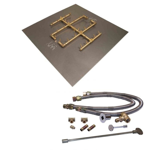 Warming Trends Crossfire CFB Original Brass Gas Fire Pit Burner Kit