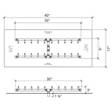 Warming Trends Crossfire CFBH H-Style Brass Gas Fire Pit Burner Kit