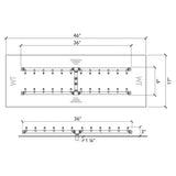 Warming Trends Crossfire CFBH H-Style Brass Gas Fire Pit Burner Kit