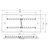 Warming Trends Crossfire CFBH H-Style Brass Gas Fire Pit Burner Kit