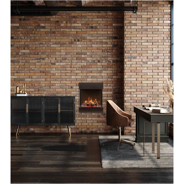 Amantii Cube Lumina with oak logs