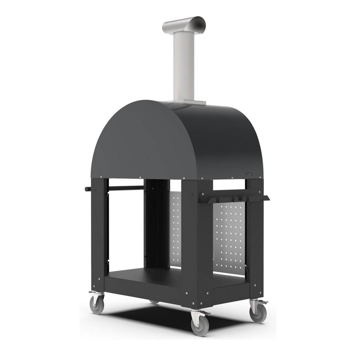 Alfa Moderno 2 Pizze Gas Hybrid Freestanding Pizza Oven with Cart - Ardesia Grey