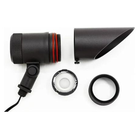 Lumien Black Aluminum Down Light, 15 Watts, Standard Dimming, 10-15V, 1000 Lumens, 2700K, w/  40 Degree Beam Spread Lens & Hex Louver