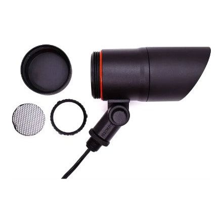 Lumien Black Aluminum Spot Light, 12 Watts,   Dimmable (WW - 2700-5700K), 10-15V, 840 Lumens, w/  40 Degree Beam Spread Lens & Hex Louver