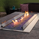 Empire Comfort Systems Carol Rose 48 Inch Rectangular Stainless Steel Gas Fire Pit Outdoor Fireplace