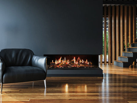 Davinci 59" GreenSmart Electric Fireplace - Right Corner