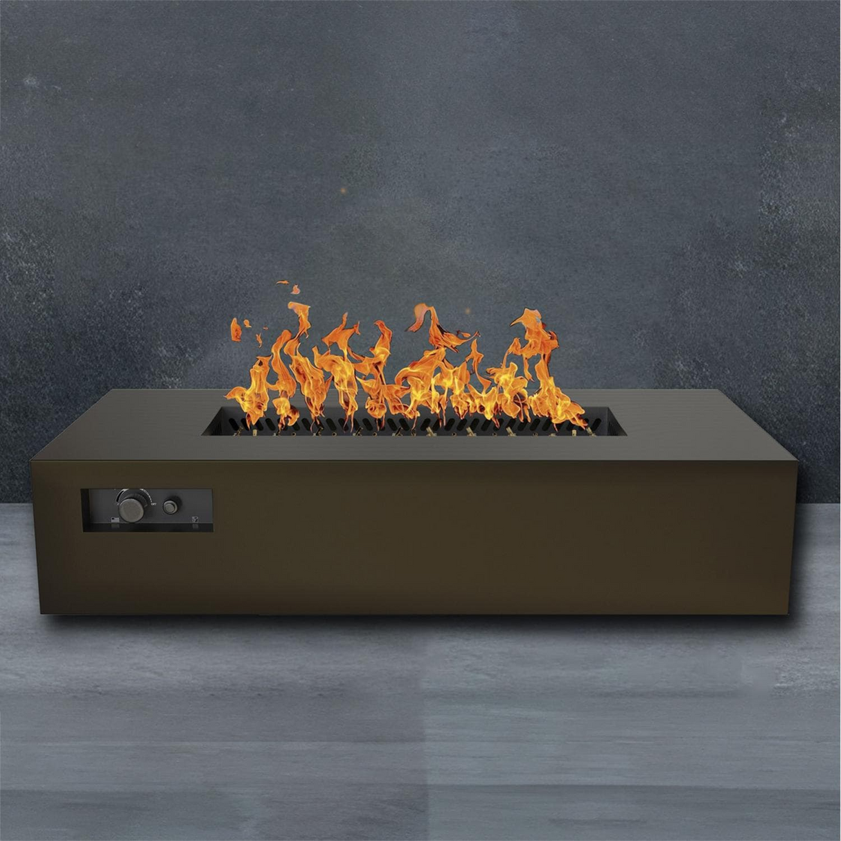 Warming Trends AON 72 x 38 Inch Rectangular Bronze Powder Coated Steel Gas Fire Pit Table