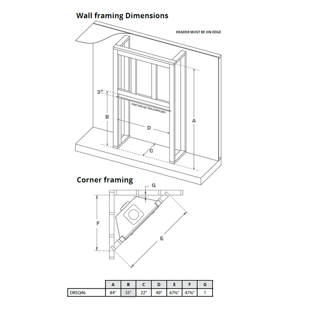 Montigo DelRay 46 Square Direct-Vent Gas Fireplace - DRSQ46NI
