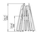 EcoSmart Fire Stix 8 Fire Pit - front dimensions drawing