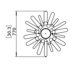 EcoSmart Fire Stix 8 Fire Pit - top dimensions drawing