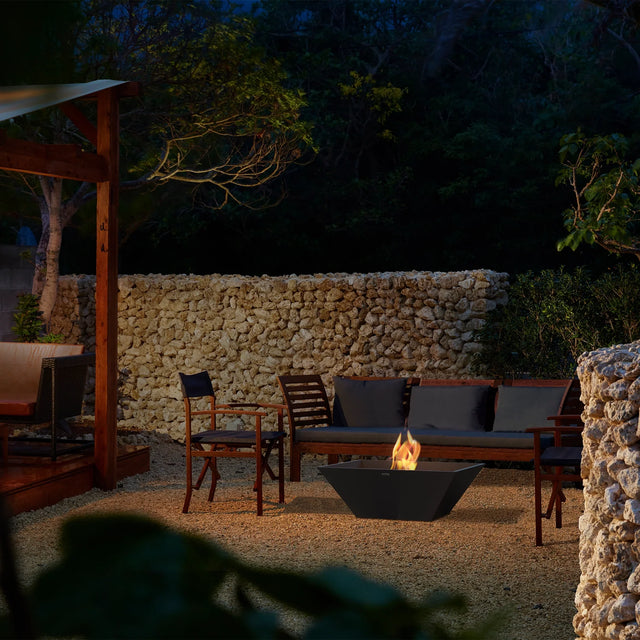 EcoSmart Fire Nova 850 fire pit in an outdoor lounge