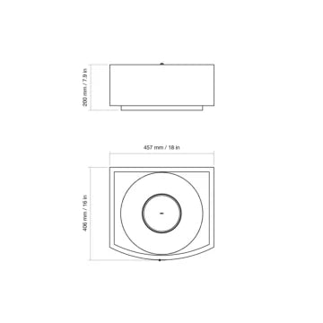 EcoSmart Fire Grate 18 Fireplace Grate - dimensions diagram
