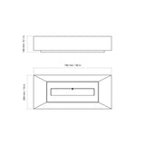 EcoSmart Fire Grate 30 Fireplace Grate - dimensions diagram