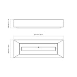 EcoSmart Fire Grate 36 Fireplace Grate - dimensions diagram