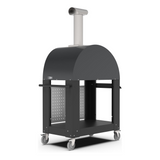 Alfa Moderno 2 Pizze Gas Hybrid Freestanding Pizza Oven with Cart - Ardesia Grey