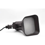 Lumien Bronze Aluminum Flood Light, 8W, Standard Dimming, 10-15V, 640 Lumens, 3000K, w/  40 Degree Beam Spread Lens & Hex Louver